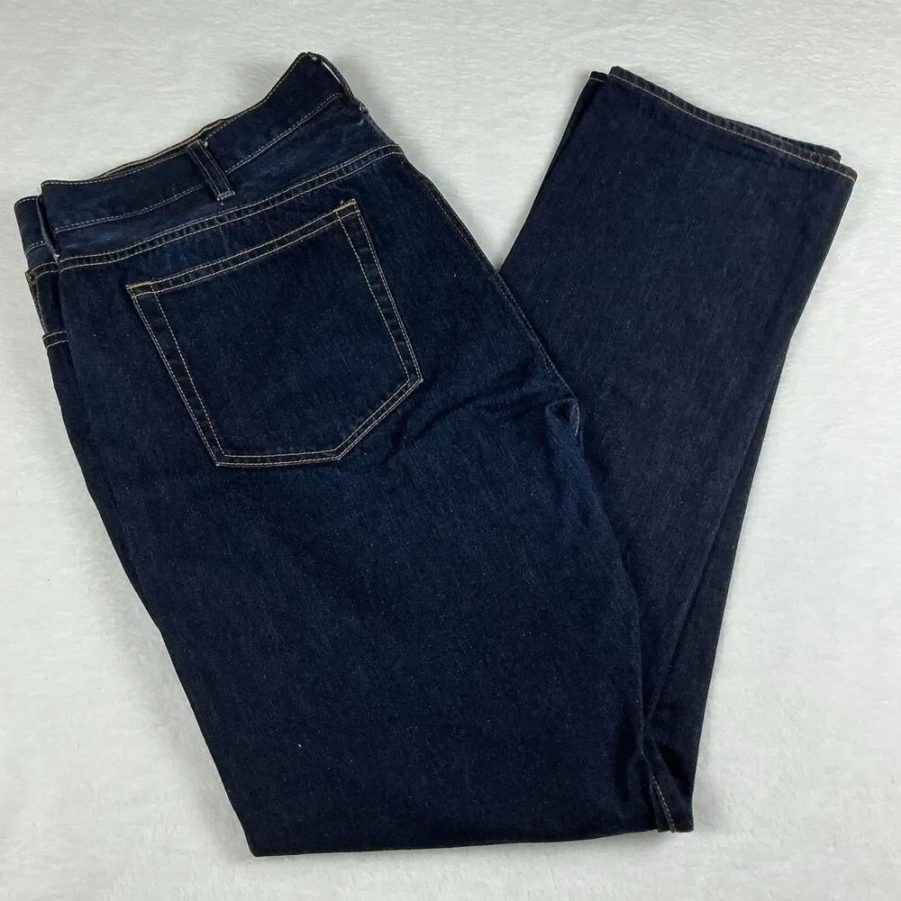 J.Crew Driggs Jeans Mens 38x32 Dark Wash Straight Fit Slim Denim Pants